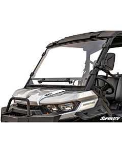 Can-am Defender Scratch Resistant Vented Full UTV Windshield Black Mudmayhem.ca
