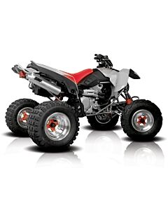 HMF ATV Polaris Predator Performance Full Exhaust Systems Brushed Mudmayhem.ca