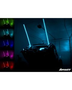 5' RGB LED UTV Whip Lights Black Mudmayhem.ca
