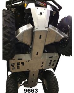Ricochet Off-Road ATV Can-Am Outlander Max 8-Piece Complete Aluminum Skid Plate Set Mudmayhem.ca