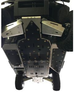 Ricochet Off-Road UTV Kawasaki Mule Pro FX 10-Piece Complete Aluminum or UHMW Skid Plate Set Mudmayhem.ca